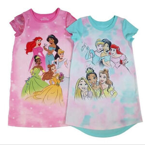 Disney Princess Kids' 2-pack Blue and Pink Nightgown 2T 4T